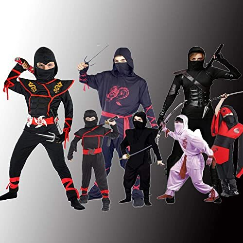 SATKULL Ninja Costume Boy Halloween Luxury Costume Dragon Ninja Muscle ...