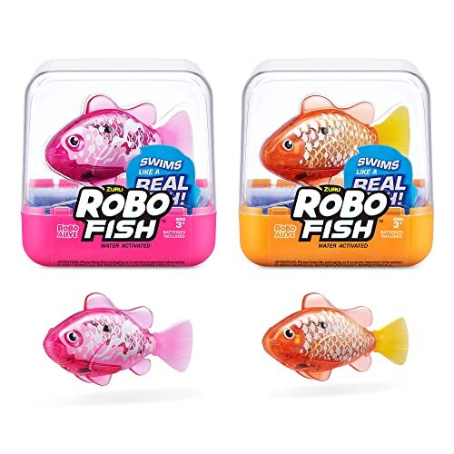 Robo Fish Series 3 Robotic Swimming Fish (Pink and Purple) electronic ...