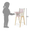 Janod Janod - Candy Chic - Wooden High Chair for Dolls Up to 16,5 inch - Dolls Accessories - Suitable for Ages 3 and Up, J05888, White 3