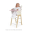 Janod Janod - Candy Chic - Wooden High Chair for Dolls Up to 16,5 inch - Dolls Accessories - Suitable for Ages 3 and Up, J05888, White 4