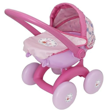Peppa Pig My First 4-in-1 Pram | Including A Removable Carry Cot And Baby Chair | Pink And White Peppa Pig Themed Childrens Pushchair & Pram Toys For