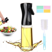 Oil Sprayer,200ml Glass Olive Oil Spray Bottle for Cooking Air Fryer Oil Dispenser Oil Sprayer Mister with Brush and Sticker,Kitchen Gadgets