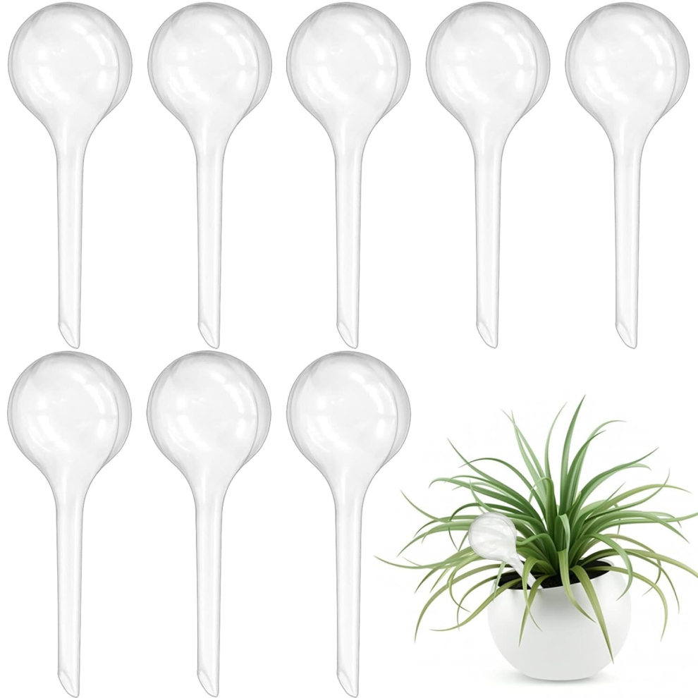 8 Pcs Clear Plant Watering Globes,Plastic Self-Watering Bulbs,Automatic Watering Globes,Garden Water Device for Plant Indoor Outdoor