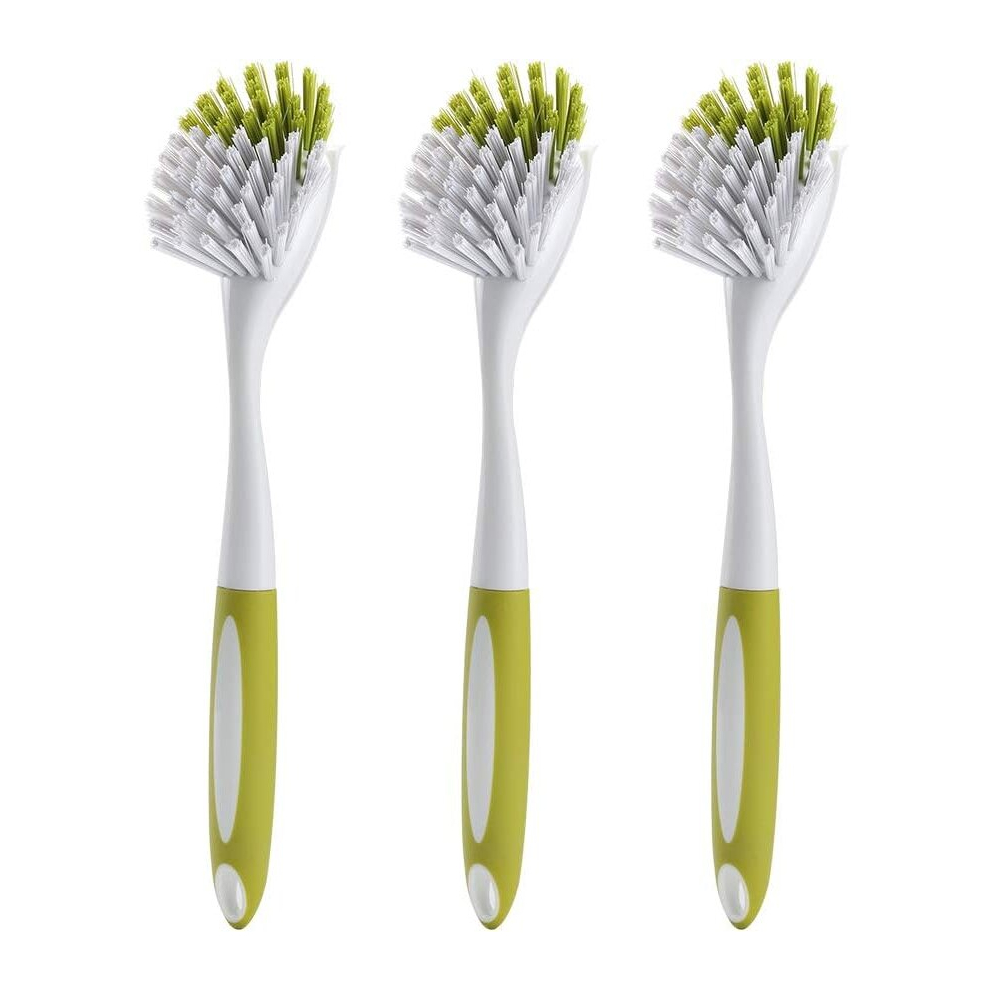 Scrub Brush for Dish Kitchen Sink Pot Pan with Stiff Bristles, Yellow-Green 3pcs-image-OPC-PD52J6R-NEW