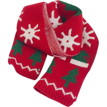 Kids Christmas Reindeer Snowflake Scarf Fall Winter Warm Knit Scarf