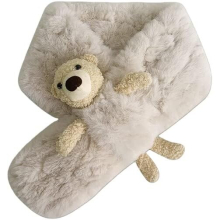 Women's Girls Winter Warm Comfort Soft Wool Fluffy Plush Faux Fur Hole Scarf