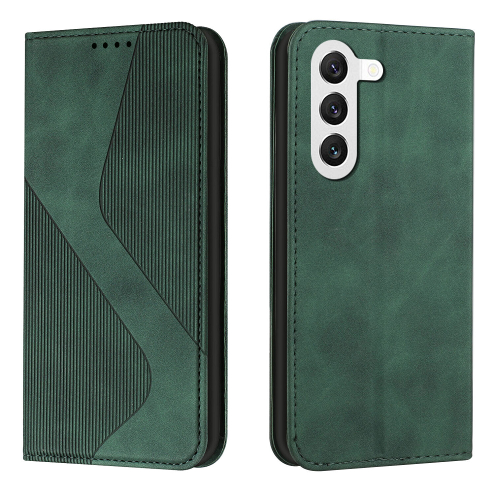 Samsung Galaxy S23 Plus Case, PU Leather Flip Cover Magnetic Closure Wallet Card Slots Stand Case,Green