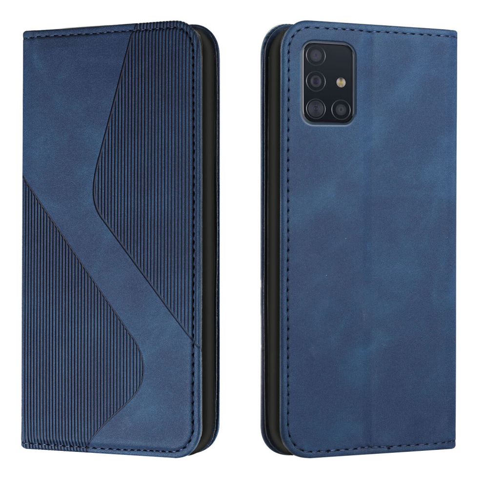 Samsung Galaxy A51 4G Case, PU Leather Flip Cover Magnetic Closure Wallet Card Slots Stand Case,Blue