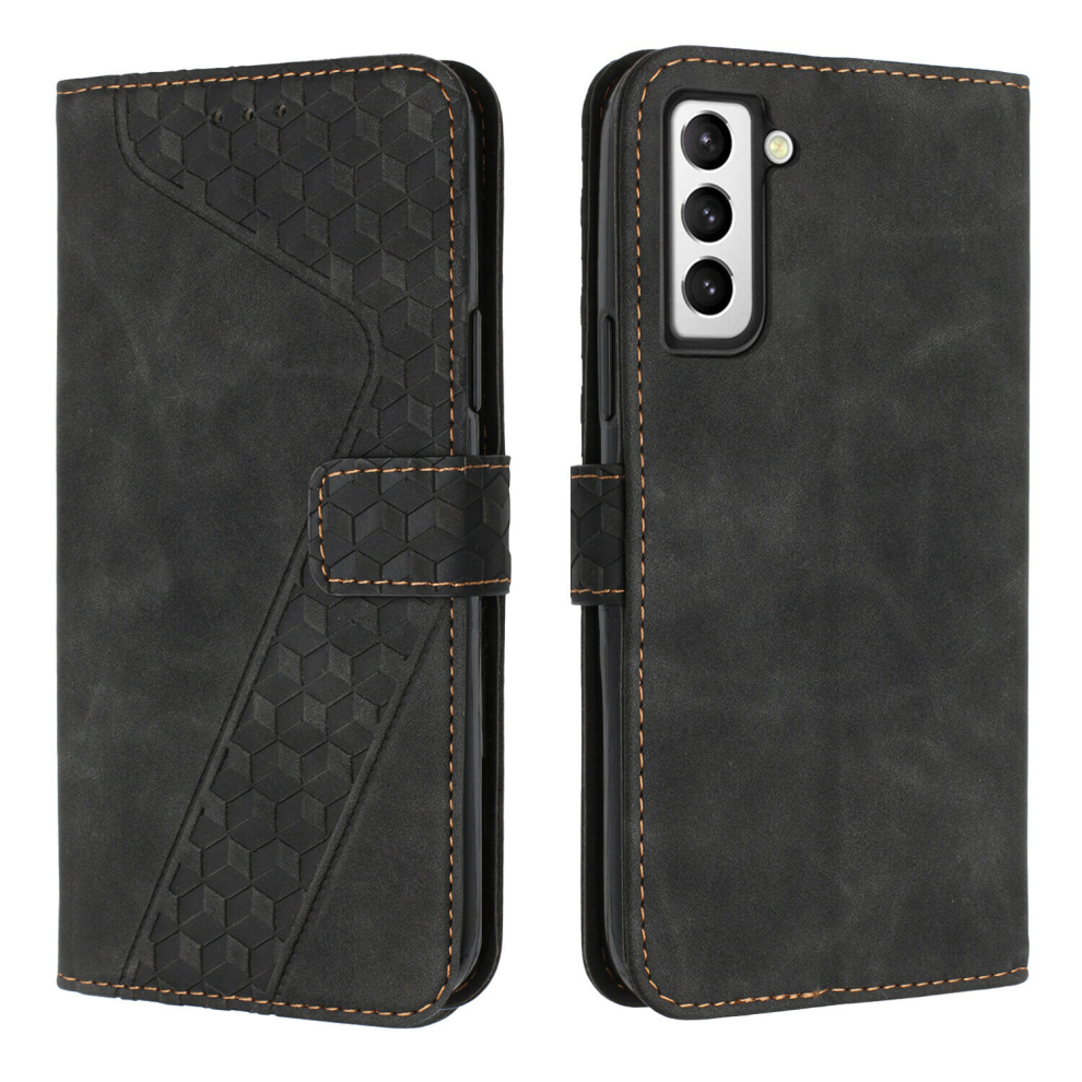 Samsung Galaxy S22 Plus Case, PU Leather Flip Cover Magnetic Clasp Design Wallet Card Slots Stand Case,Black