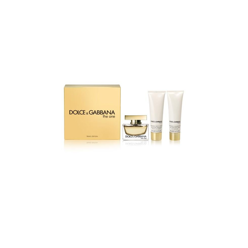 Dolce & Gabbana The One 3 Pcs Set For Women: 2.5 Eau De Parfum Spray + 1.7 Body Lotion + 1.7 Shower Gel (Travel Set)