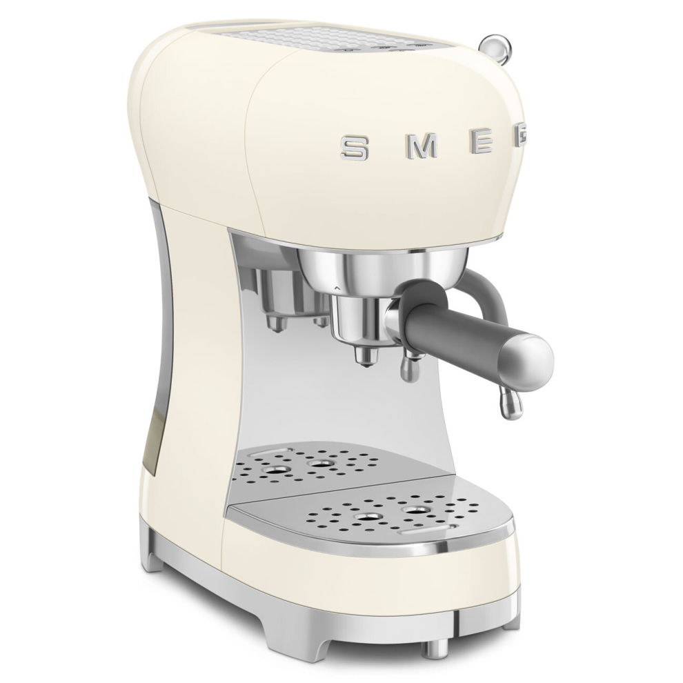 Smeg ECF02 Cream Espresso Coffee Machine with Steam Wand