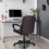 Big & Tall Executive Height Adjustable PU Leather (Brown) 2