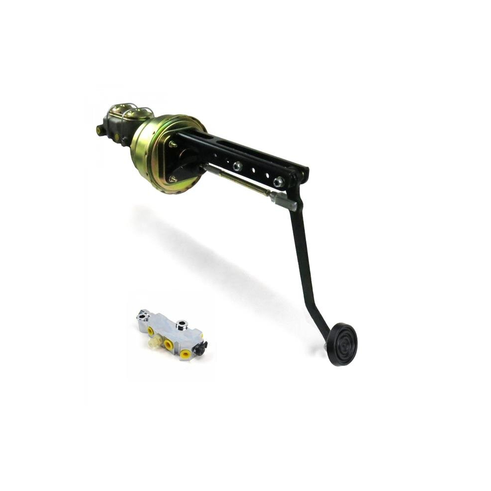 Universal Adjustable Firewall 8 In. Dual Brake Pedal Kit Disc & Drum 3 In. Rubber Pad 734272551228