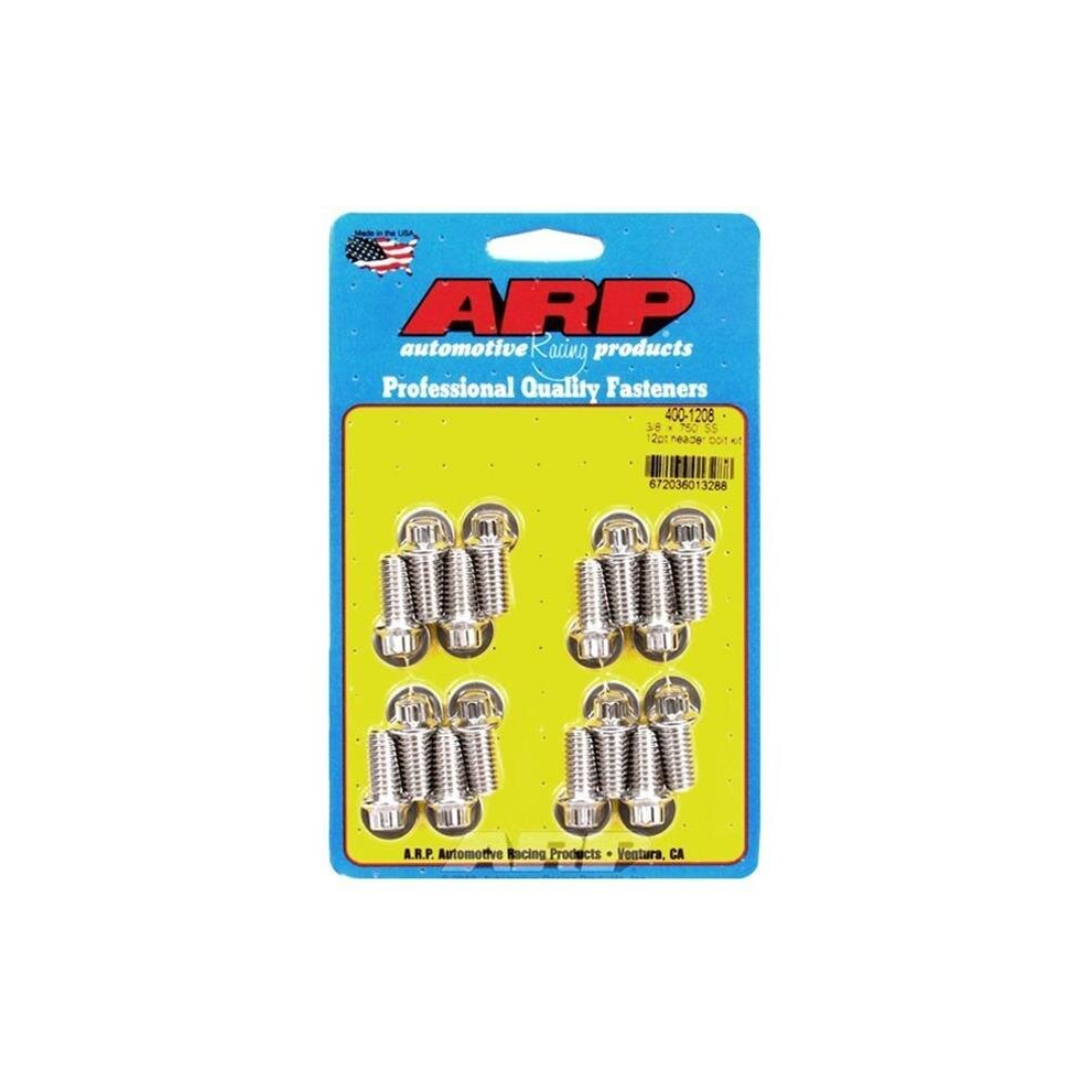 400-1208 0.37 X 0.75 In. Stainless Steel Header Bolt Kit - Pack Of 16 752561774035