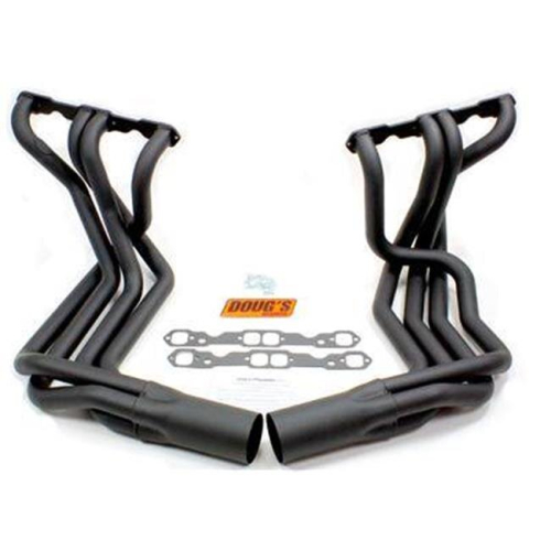 D380-B Small Block Chevy Side Mount Headers - Black - 63-82 Vette