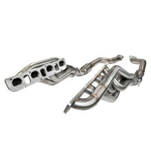 1.87 x 3 in. SS Longtube Headers with Green Catted Connection Pipes for 2012 Plus Jeep Grand Cherokee 6.4L