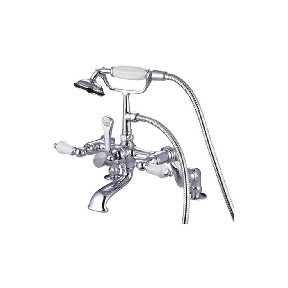 Clawfoot Tub Filler With Hand Shower - Polished Chrome Finish 780475859586