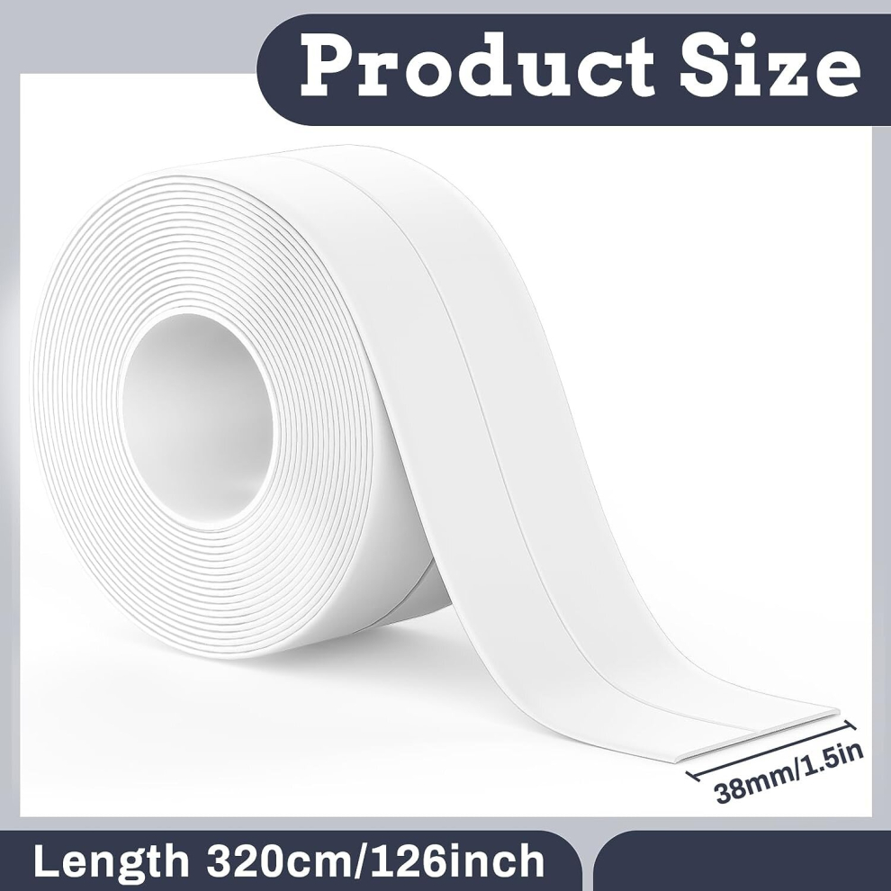 White Bath Sealant Strip, Waterproof Caulking Tape Anti Mould Self