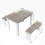 Dining Table with 2 Benches Dining Table Set for Kitchen, Dining Room 10