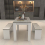 Dining Table with 2 Benches Dining Table Set for Kitchen, Dining Room 11