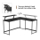 (Black) L Computer Desk with Self Corner Desk Work Table 6