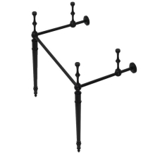 Edwardian Brass Console Sink Legs, Matte Black