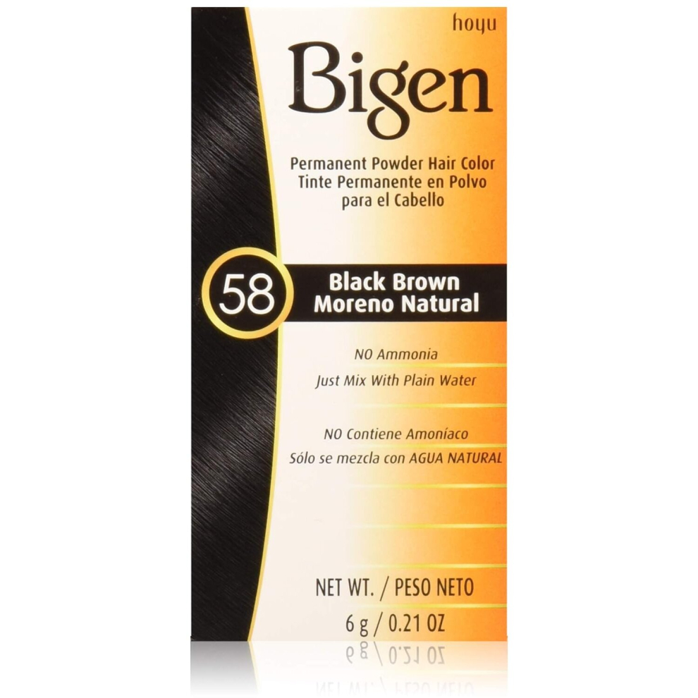 Bigen Powder Hair Color #58 Black Brown