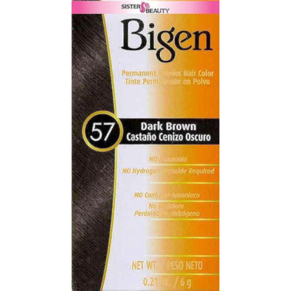 Bigen Permanent Powder Hair Color 57 Dark Brown