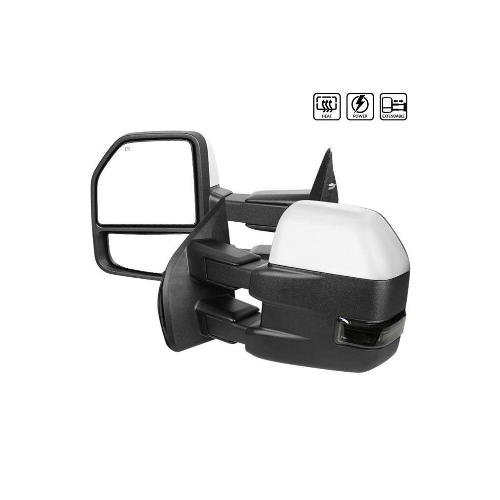 Towing Mirrors For 2015-2017 Ford F150 - Chrome 756381377292