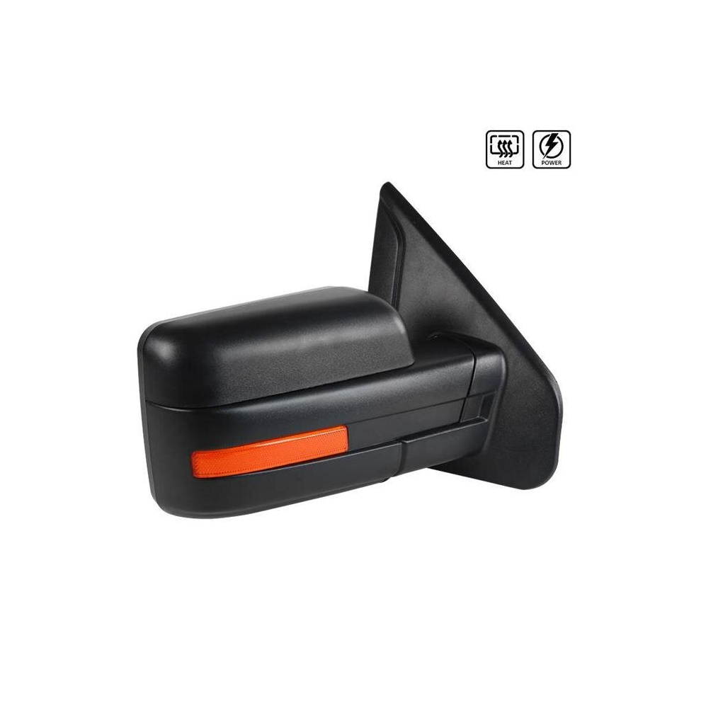 Towing Right Mirror For 2007-2014 Ford F150 - Black 756381393544