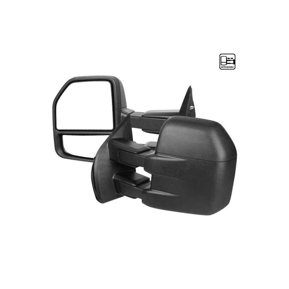 Towing Mirrors Manual For 2015-2017 Ford F150 - Texture Black 756381406916