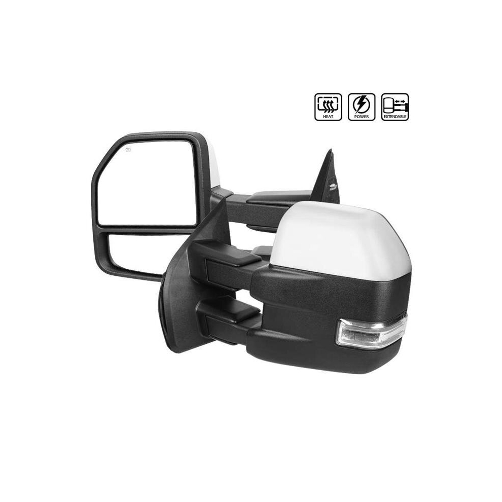 Towing Mirrors For 2015-2017 Ford F150 - Chrome 756381361543