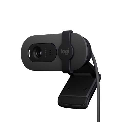 Logitech Webcam - Full HD 1080p - Logitech - Brio 100 - Microfone integrado - Grafite