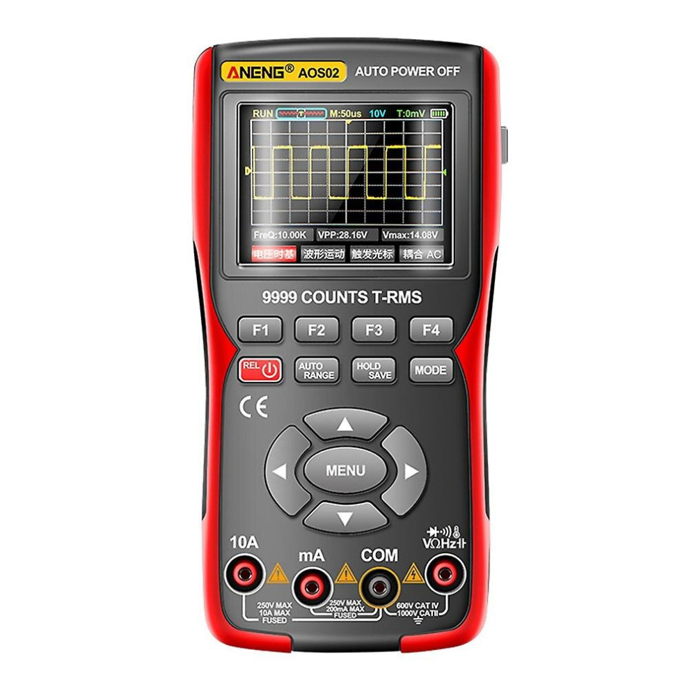 Aos02 2 In 1 Digital Oscilloscope Professional Transistor Test Multimeter 48Ms/S Sampling Rate Professional 10Mhz 9326616010433