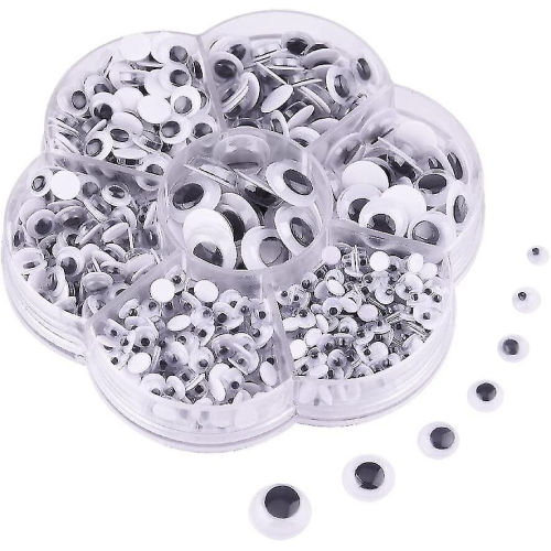 Self-adhesive Wobbly Eyes Different Sizes 700 Pieces