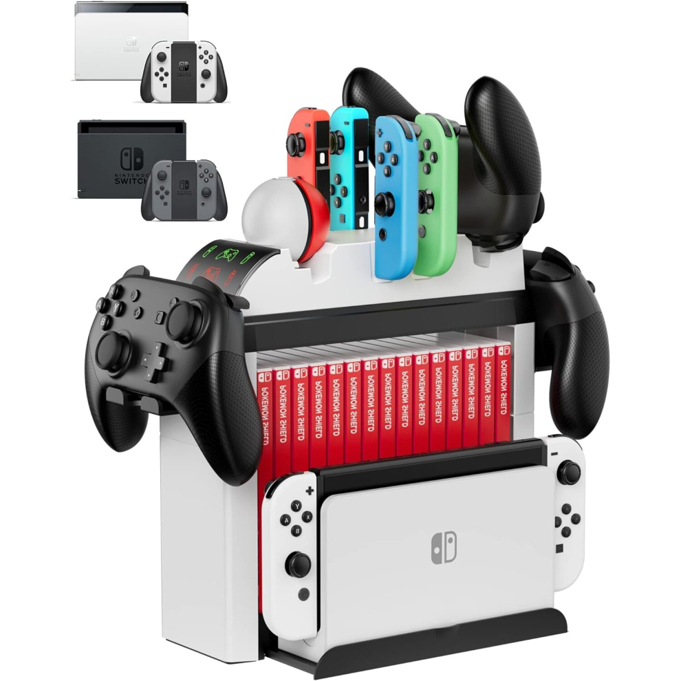 Switch Organizer With Controller Charging Dock,Controller Charger Station For Nintendo Switch 6951805239079