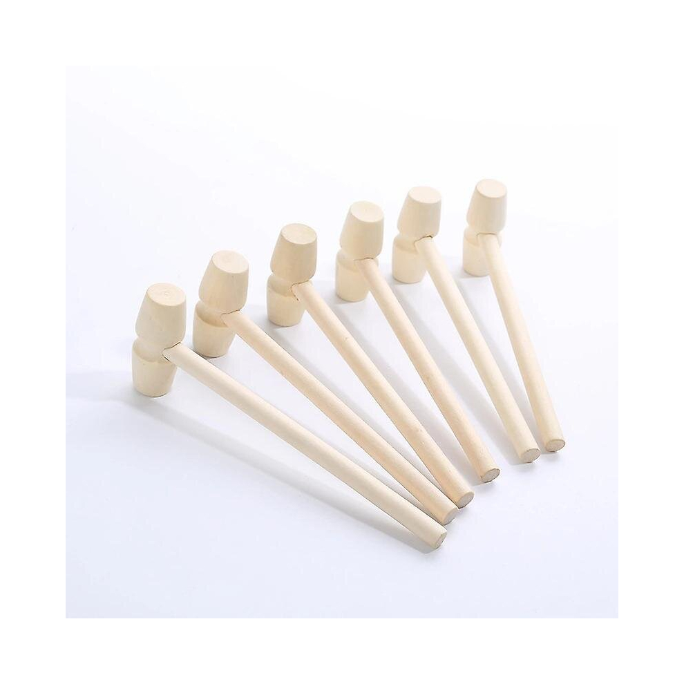 30 Pcs Wooden Hammers For Chocolate Mini Breakable Heart Hammer Wood Mallet For Chocolate Smooth 9326616037874