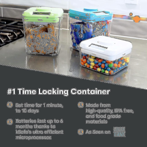 Time Locking Container , Timed Lock Box Compatible With Cell Phones, Snacks, And Other Unwanted Tempta 1