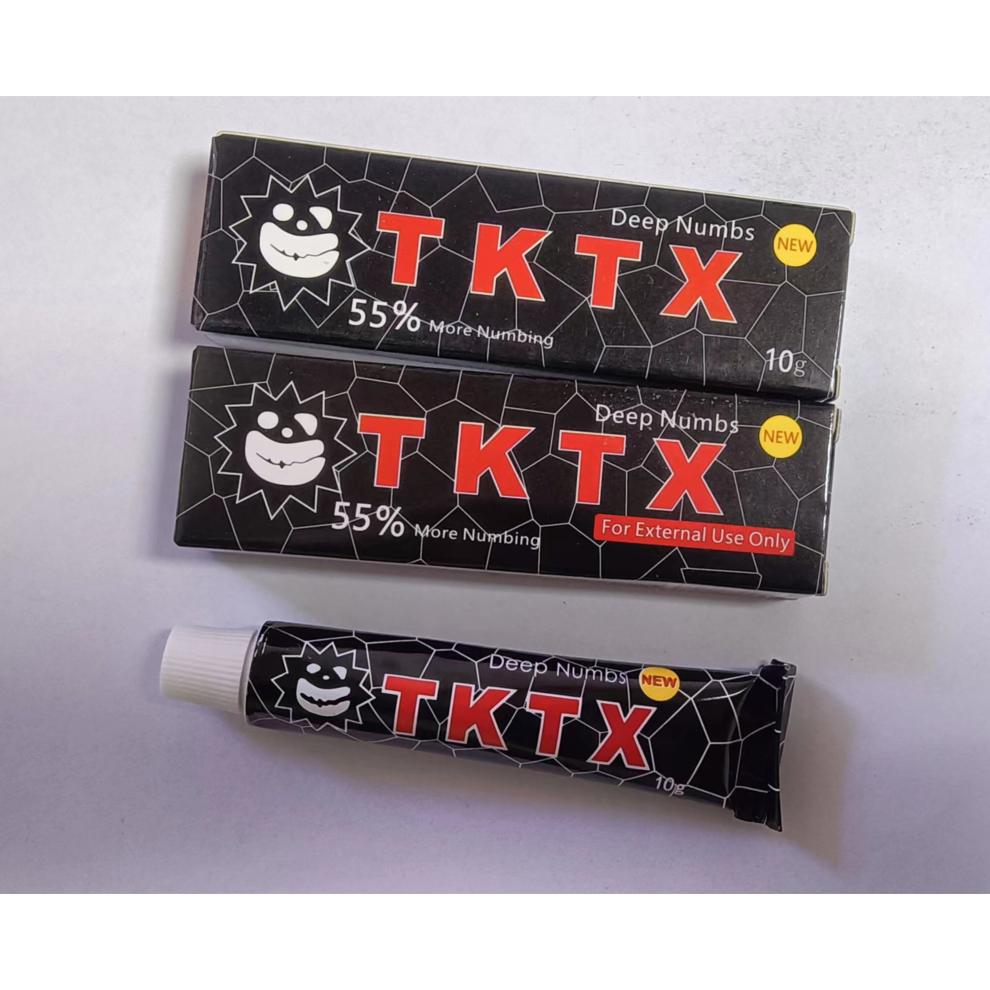 2pcs 55% (Black) TKTX Tattoo Numbing Cream Waxing Piercing Eyebrow 