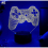 3d Night Lamp Gaming Room Desk Setup Lighting Decor On The Table Ps Gamepad Shape Game Console Icon 2