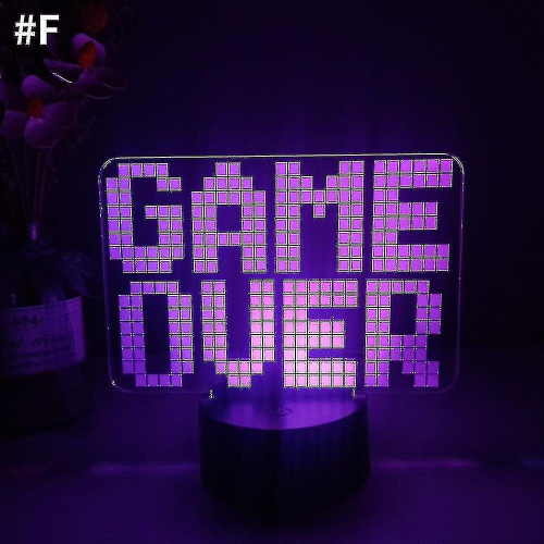 3d Night Lamp Gaming Room Desk Setup Lighting Decor On The Table Ps Gamepad Shape Game Console Icon 2