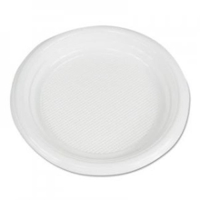 BWK 6 in. Hi Impact Plastic Dinnerware Plate, White