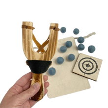 Hunting Slings Catapult Wooden Handle Slings Outdoor Game Shooting Target High Sale
