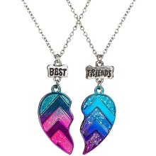 Bff Necklaces For 2-split Heart Best Friends Pendant Friendship Necklace Gifts For Girls Best Friend Necklaces