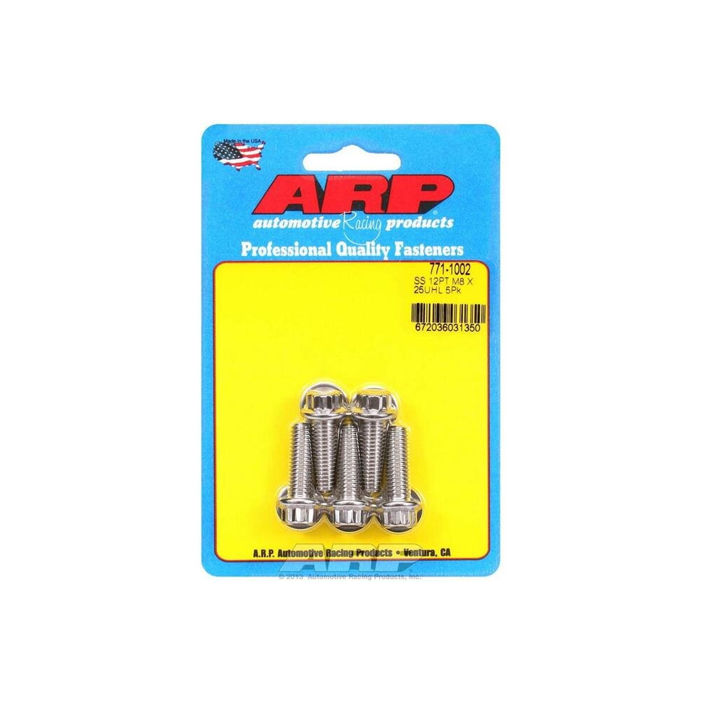 771-1002 8 X 1.25 X 25 Mm 12-Point Stainless Steel Bolt Kit - Pack Of 5 752561463762