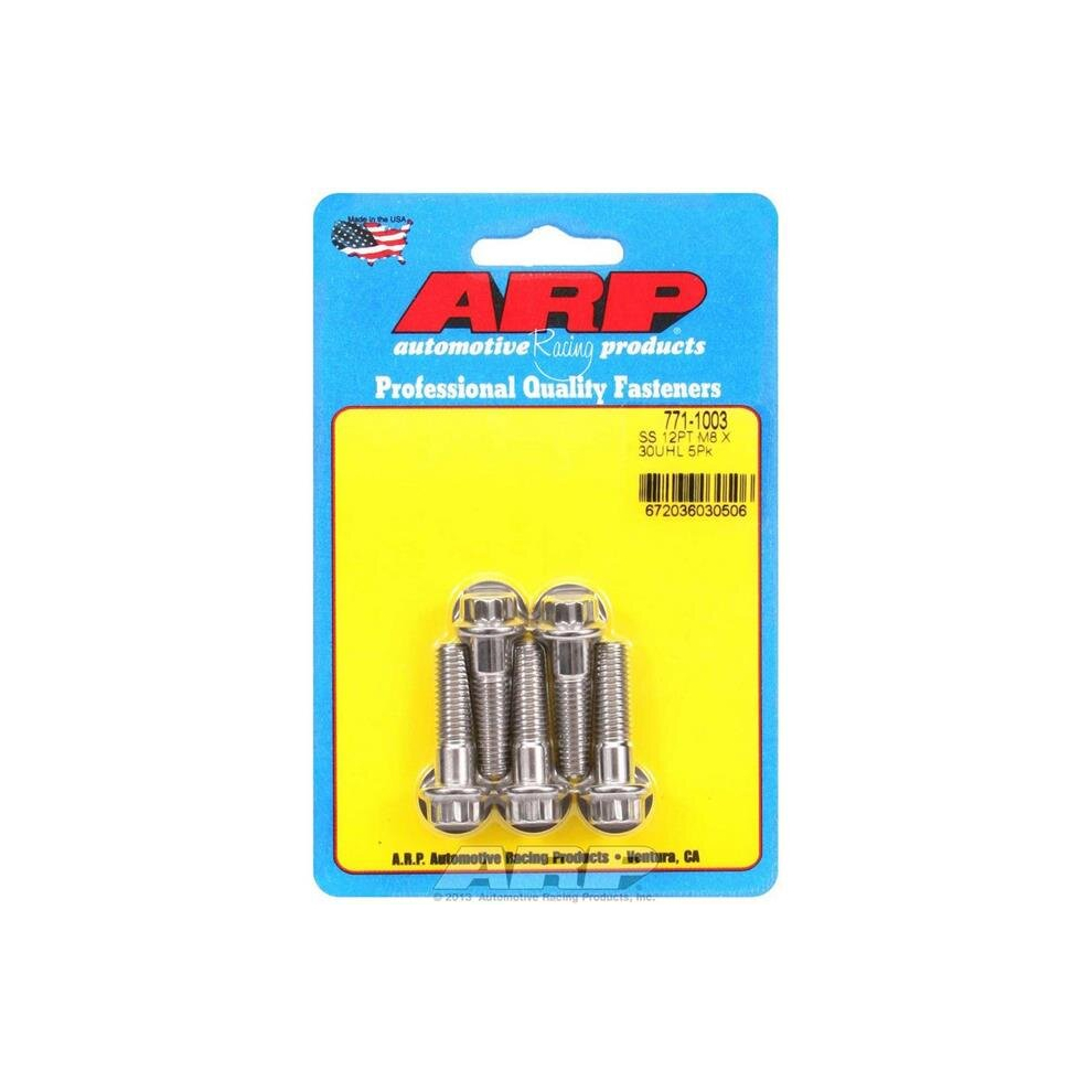 771-1003 8 X 1.25 X 30 Mm 12-Point Stainless Steel Bolt Kit - Pack Of 5 752561456429