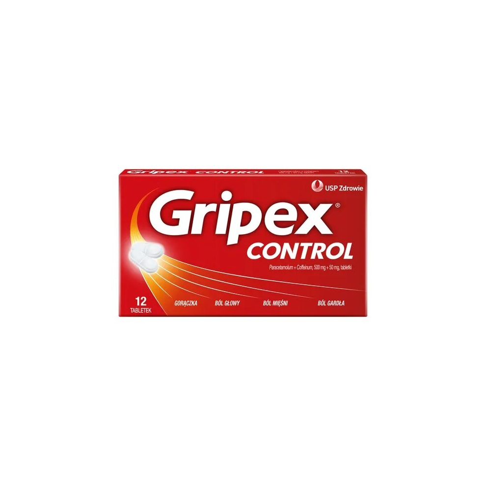 Gripex Control 500 mg + 50 mg, 12 tablets, Cold, Flu & Fever