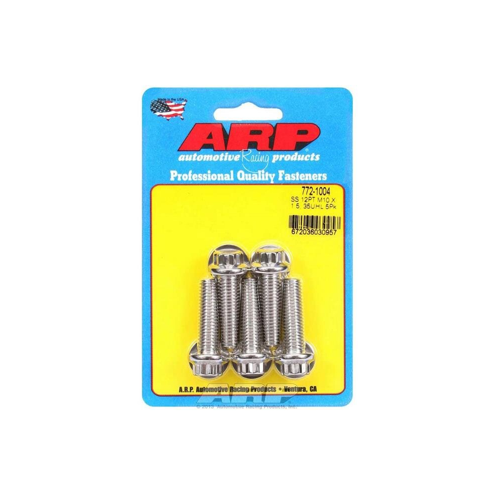 772-1004 10 x 1.5 x 35 mm 12-Point Stainless Steel Bolt Kit - Pack of 5-image-OPC-PD5989D-NEW