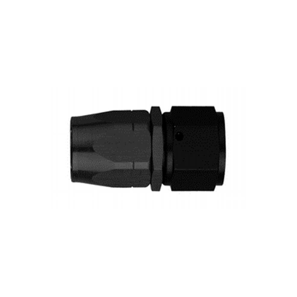 Hose End -6 Aluminium Swivel Straight Black 759332446580