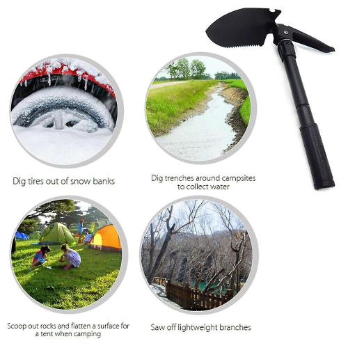Multi-functional Military Folding Shovel Survival Spade Emergency Garden Camping 2